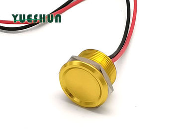 Commutateur piézo-électrique imperméable de contact, lampe capacitive de commutateur AUCUN corps jaune de couleur de commutateur de bouton poussoir
