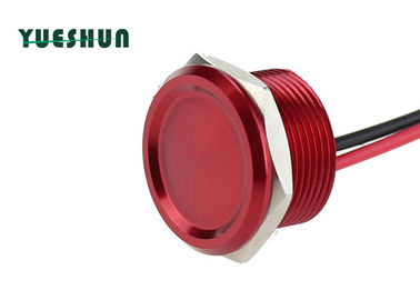 Le commutateur de bouton poussoir piézo-électrique rouge a adapté disponible aux besoins du client pour le panneau de trou de montage de 25mm