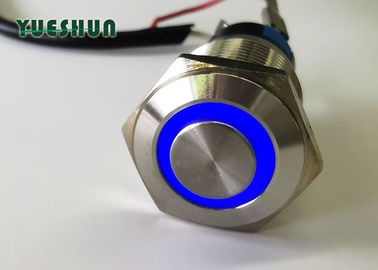 Le commutateur de bouton poussoir principal élevé LED a illuminé, le commutateur de bouton poussoir en aluminium d'acier inoxydable
