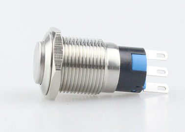 commutateur de bouton poussoir principal élevé en métal de 16mm, individu fermant à clef le commutateur de bouton poussoir AUCUN OR