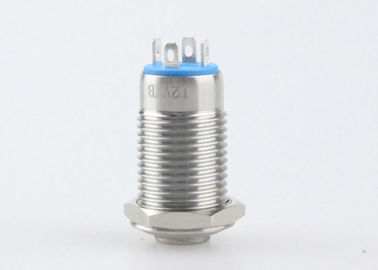 commutateur de bouton poussoir en métal de 12mm LED 12V 36V, commutateur de bouton poussoir momentané lumineux