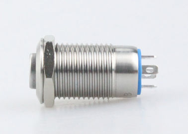 commutateur de bouton poussoir en métal de 12mm LED 12V 36V, commutateur de bouton poussoir momentané lumineux