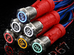 matériel 1NO de 19mm 20A Marine Push Button Switch 12v 24v 316L