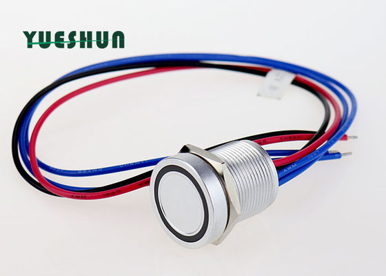 qualité  12V 24V LED Illuminated Piezo Touch Switch , 19mm Switch Push Button Momentary Usine