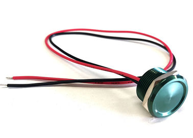 Commutateur piézo-électrique imperméable de contact, corps en aluminium de couleur verte de commutateur de bouton poussoir