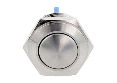 La normale principale ronde d'anti de vandale en métal de bouton poussoir boule du commutateur 16mm ouvrent imperméable