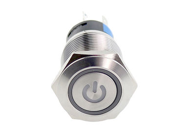 commutateur de bouton poussoir lumineux ROUGE bleu de 19mm autour de symbole 5 Pin Terminal de yeux d'angle principal