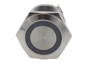 C.A. momentané du commutateur de bouton poussoir anti en métal de vandale 22mm Ring Symbol LED 5A 250V