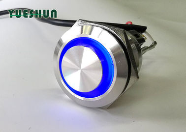 Le commutateur de bouton poussoir principal rond élevé LED a illuminé, bouton poussoir lumineux par 22mm