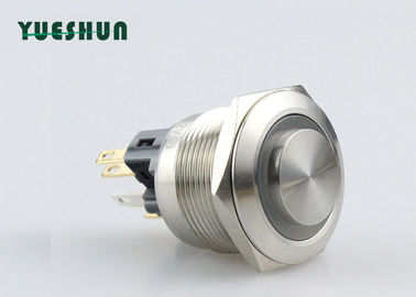 L'anneau momentané principal élevé LED de commutateur de bouton poussoir en métal a illuminé 22mm