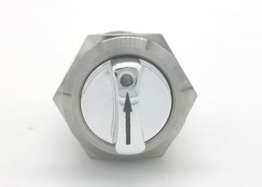 Anti commutateur de bouton poussoir de vandale de couleur argentée, commutateur rotatif lumineux par métal