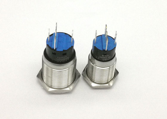Commutateur de bouton poussoir de bâti de panneau des biens 19mm SS304 PBT